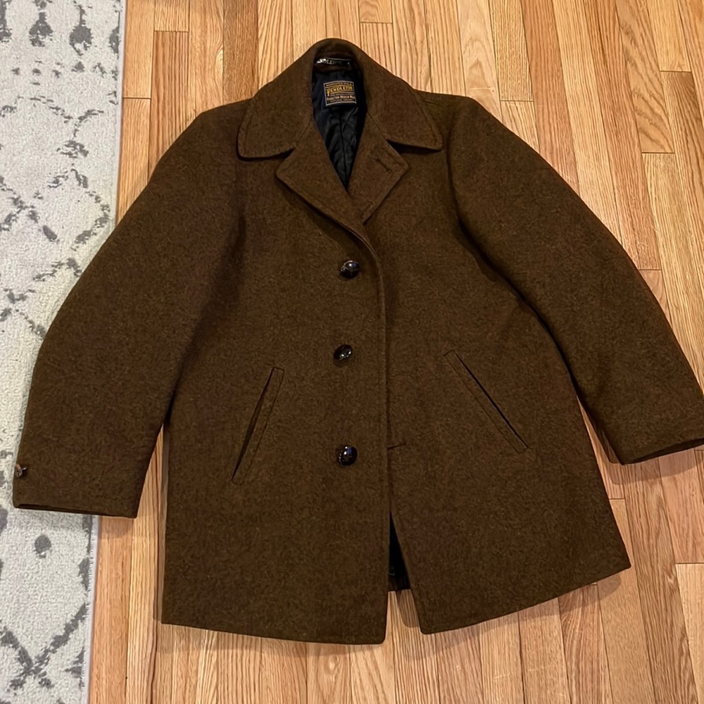 Vintage Pendleton brown wool coat excellent condition!
